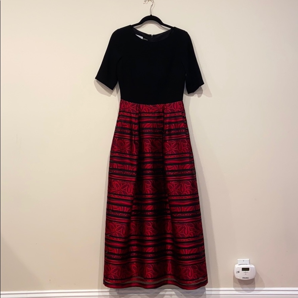 Black and Red Teri Jon Gown